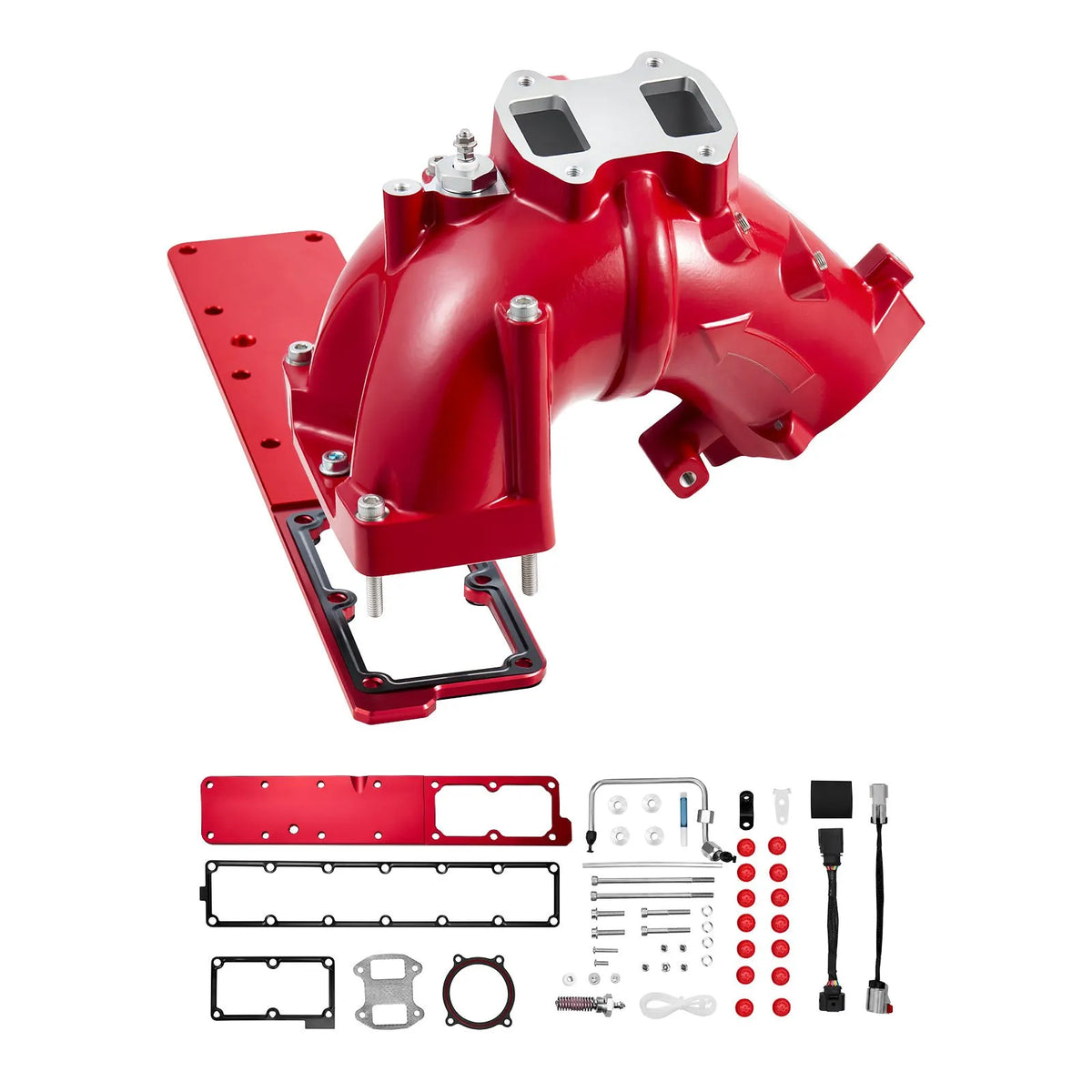 Intake Manifold Compatible with 2019-2024 Ram 2500/3500 OEM KMS2019R, Aluminum Alloy, Plug & Play Electrical Connections, Complete Hardware for Improved Intake Airflow & Engine Performance
