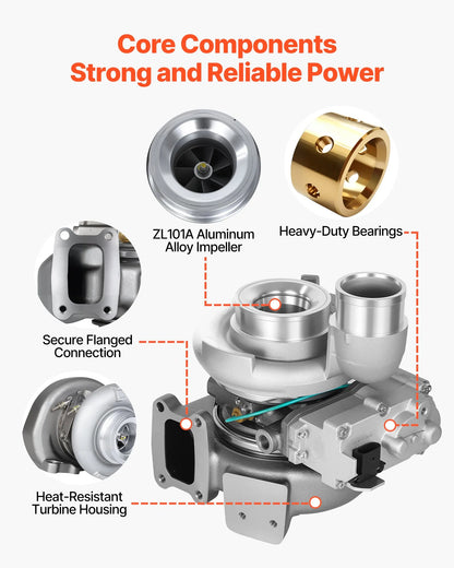 Complete Turbo Turbocharger Kit with Solenoid Valve, Compatible with 2013-2018 Dodge Ram 2500 3500 ISB 6.7L I6 ISB Turbo Diesel Engine, Replace# 5327046HX, 5326055HX, 5326056HX, 68212739AA